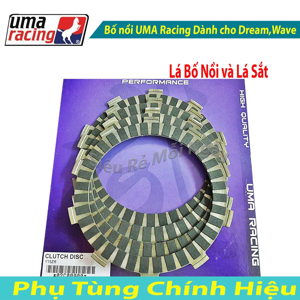 Full bộ lá bố nồi Uma Racing và Lá sắt zin FCC độ Honda Dream, Wave