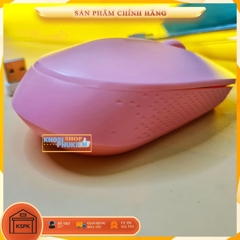 Chuột không dây màu hồng Xanh dễ thương gaming màu hồng trắng KSPK