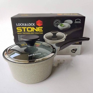 Nồi đá Lock&Lock 1 tay cầm chống dính dòng STONE 7 lớp đường kính  18cm LCA6181D-IH