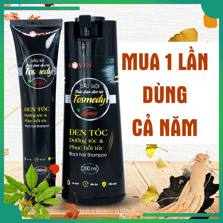 Dầu gội dược liệu đen tóc TOSMEDY - Công ty CP Dược TW Mediplantex - Đen tóc chỉ sau 01 lần gội.