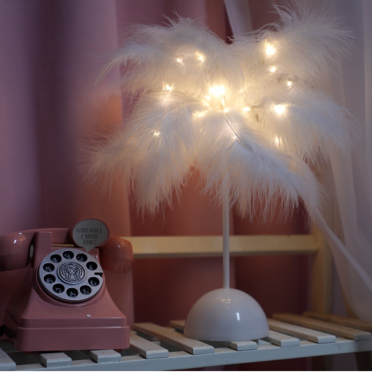 Đèn Ngủ Lông Vũ