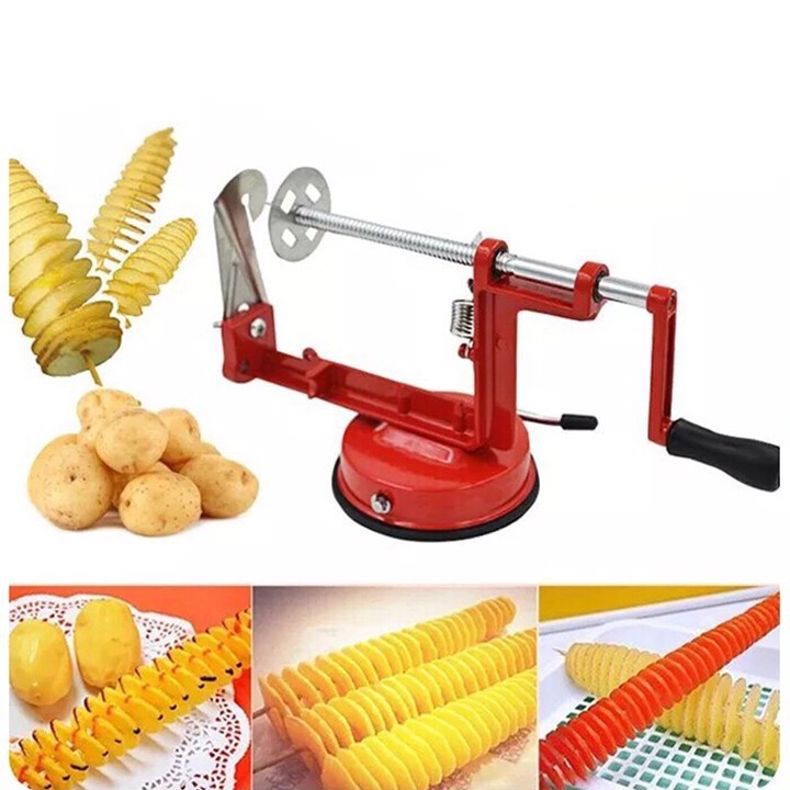 Máy cắt khoai tây hình xoắn, lốc xoáy