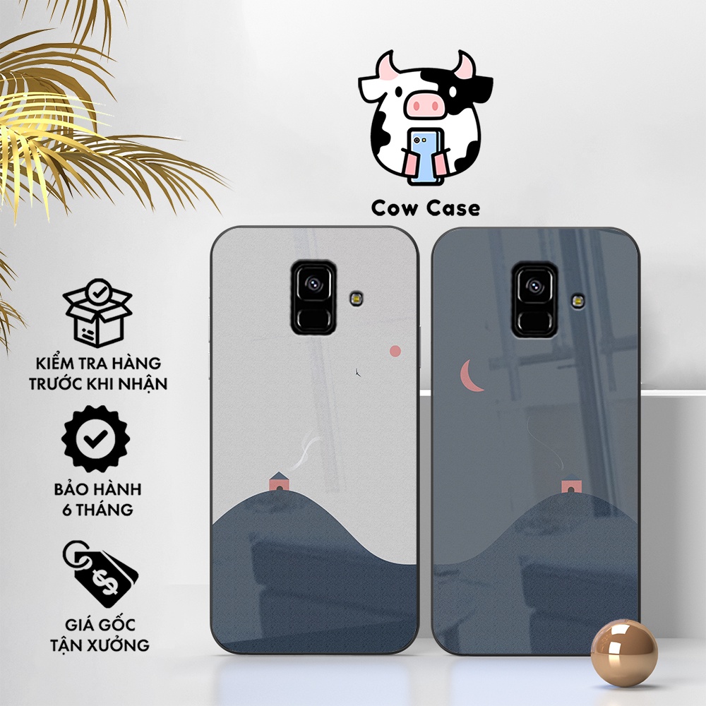 Ốp Kính Samsung A6/A6 Plus - A8/A8 Plus 2018 | Vỏ Lưng SS Galaxy Thế Hệ Mới chống sốc bảo vệ điện thoại Mã BA53/55