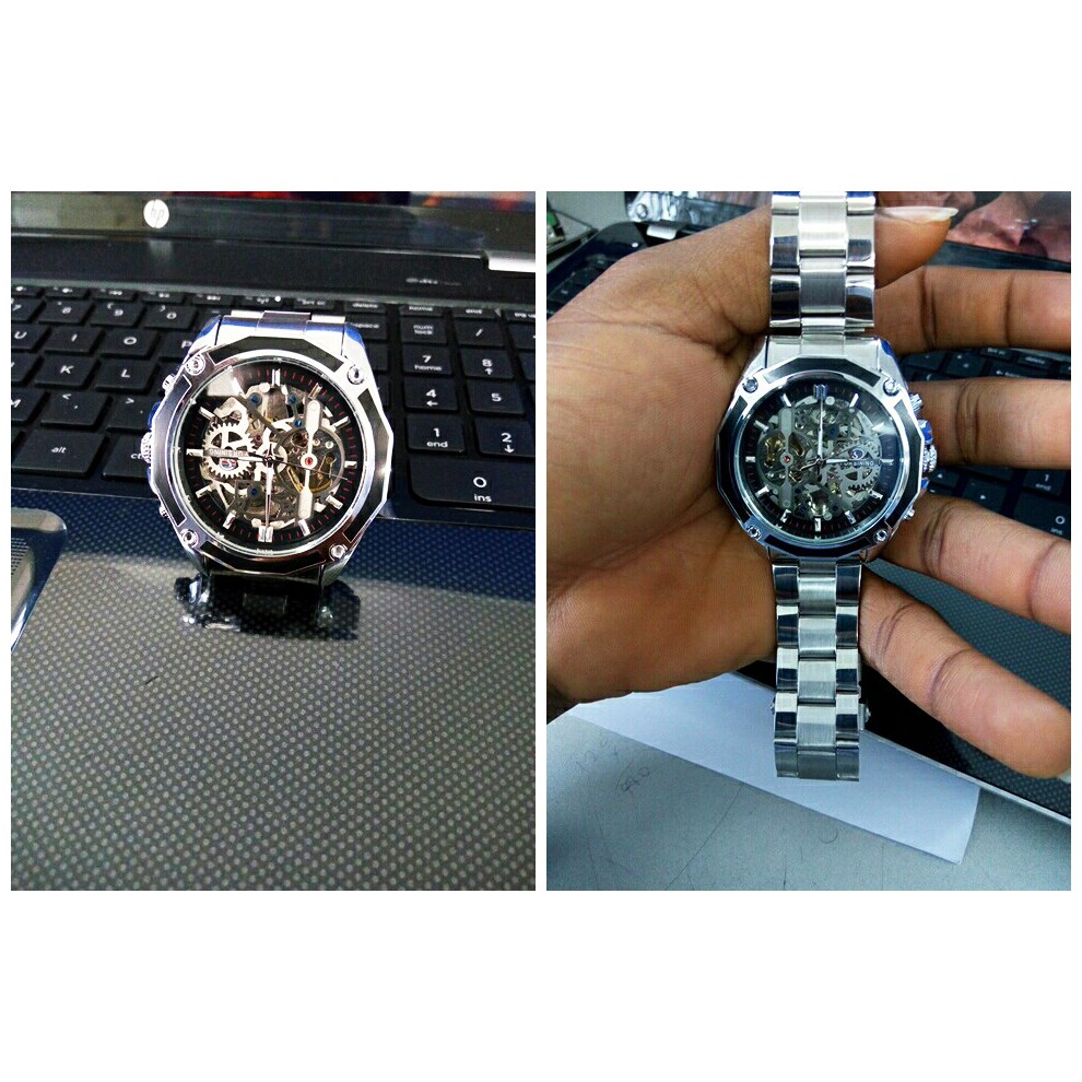 Đồng Hồ Cơ Tự Động Bằng Thép Không Gỉ Theo Phong Cách Steampunk | BigBuy360 - bigbuy360.vn