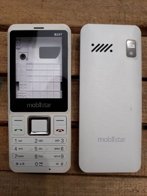 Bộ vỏ mobiistar B247 (tháo máy, đẹp 90%)