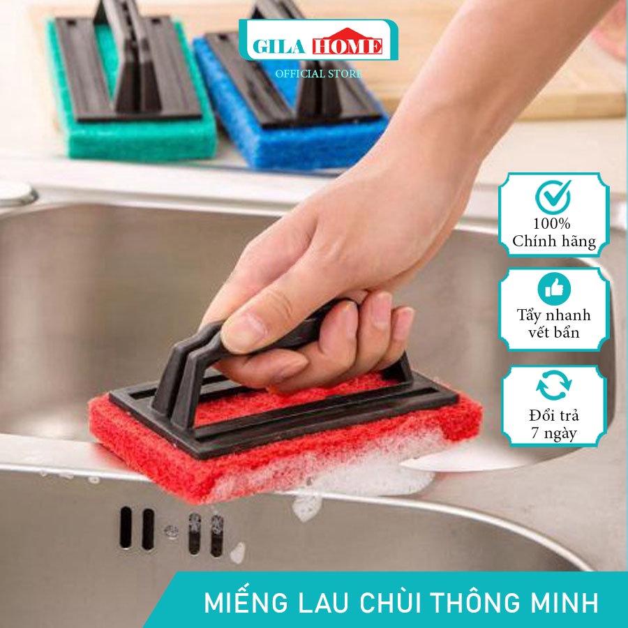 Cọ Chà Bếp GIGAHOME Dụng Cụ Lau Chùi, Bàn Chải Vệ Sinh Nhà Tắm Thông Minh BA1 Có Tay Cầm Tiện Lợi 3365