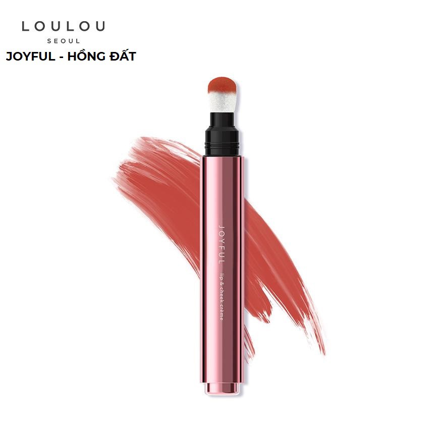 Son Kem Lì Dạng Bấm Hàn Quốc Loulou Lip and Cheek Crème dành cho môi và má, bền màu, mềm nhẹ, không gây khô môi (4 màu) | Thế Giới Skin Care
