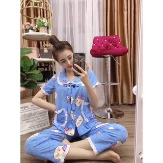 Bộ lụa tiểu thư bèo nơ xinh form 40-58kg