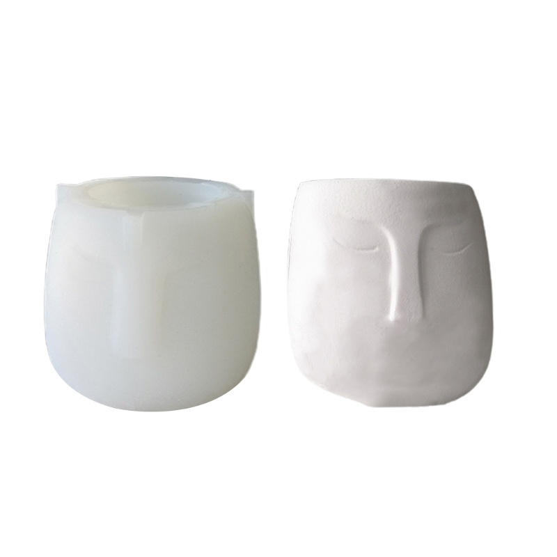 Khuôn silicone làm chậu hoa hình khuôn mặt phong cách Bắc Âu