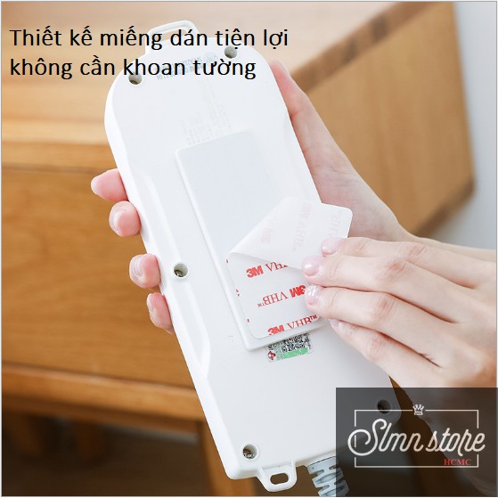 Miếng dán treo cố định ổ cắm điện TRƯỢT THẲNG. Vỉ siêu tiện lợi an toàn cho bé, giá đỡ các vật dụng gia đình