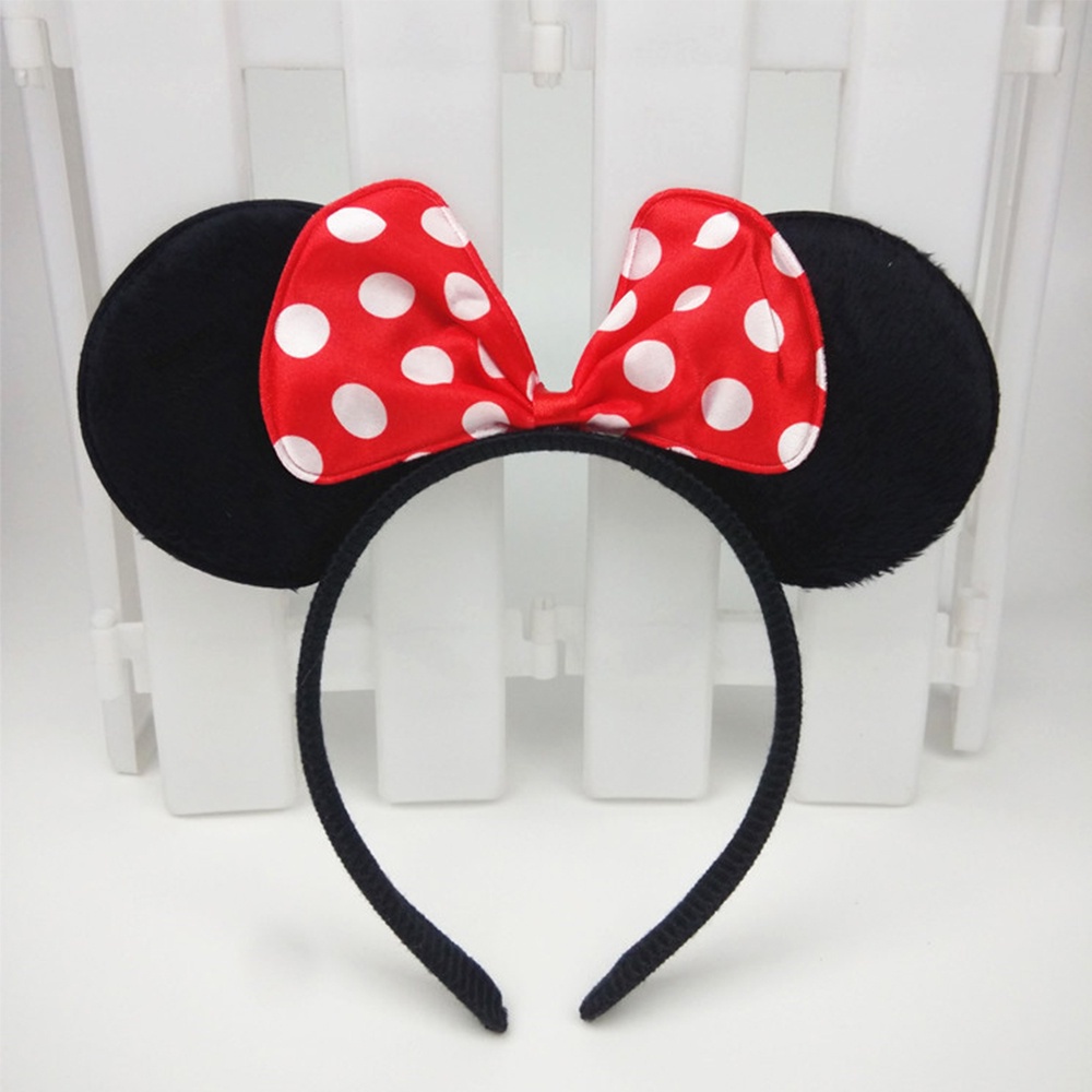 Băng đô cài tóc hình chuột Mickey/ nơ/ tai chuột Minnie thời trang cho bé gái