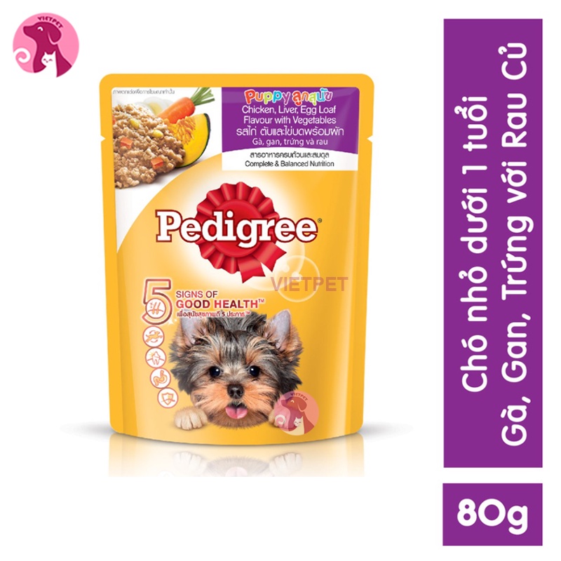 [SALE LỚN] COMBO 6 gói Pate cho Chó Pedigree gói (480gr - Mix vị)