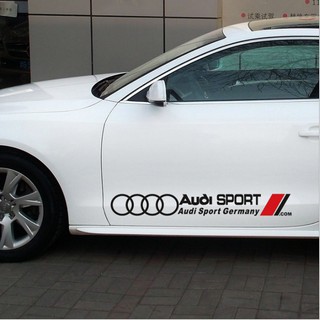 Bộ 2 tem dán cửa xe ô tô Audi