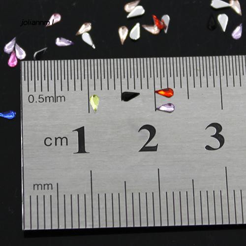 Hộp bánh xe phụ kiện trang trí móng nghệ thuật hình giọt nước
