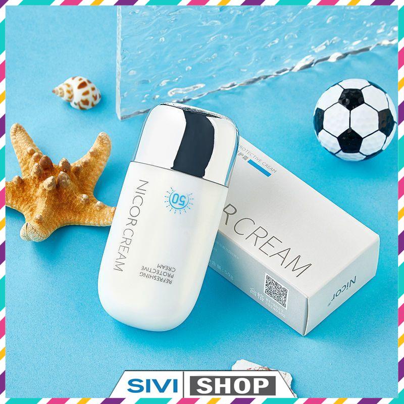 Kem chống nắng dưỡng ẩm nâng tông da NICOR Refreshing Protective Cream SPF50 PA+++