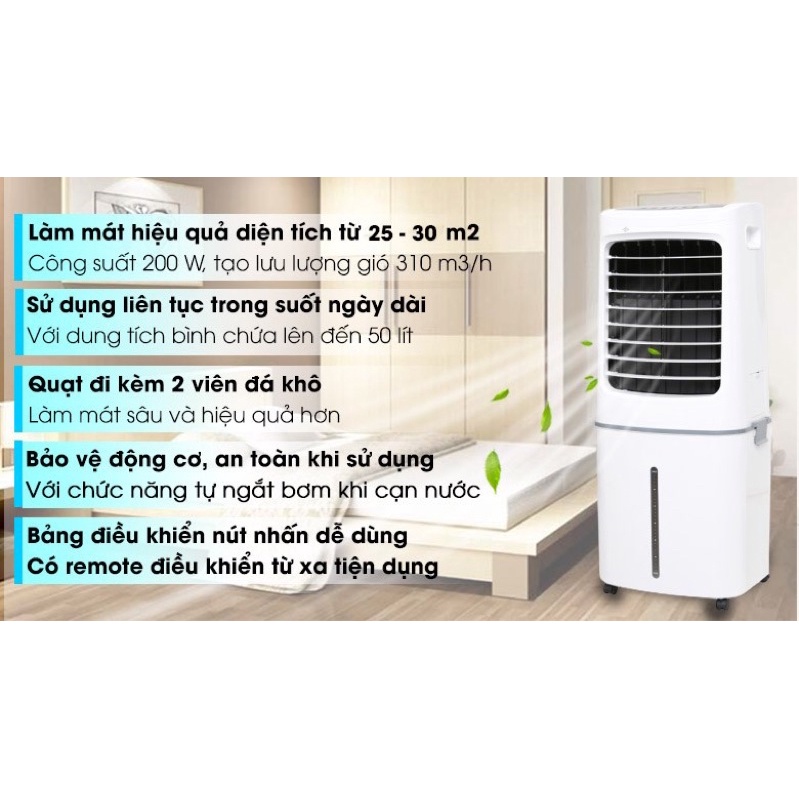 Quạt điều hòa, quạt hơi nước Midea AC200-17JR mới 99% trưng bày chính hãng