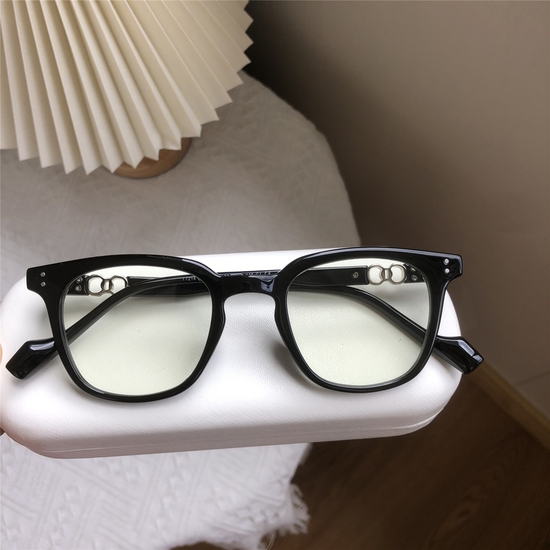 Mắt Kính Gọng Vuông Trong Suốt Chống Ánh Sáng Xanh Thời Trang Hàn Quốc