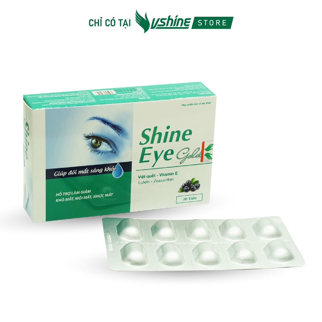 Bổ mắt Shine Eye Gold - Tăng cường thị lực cho mắt, chống khô mắt, mỏi mắt