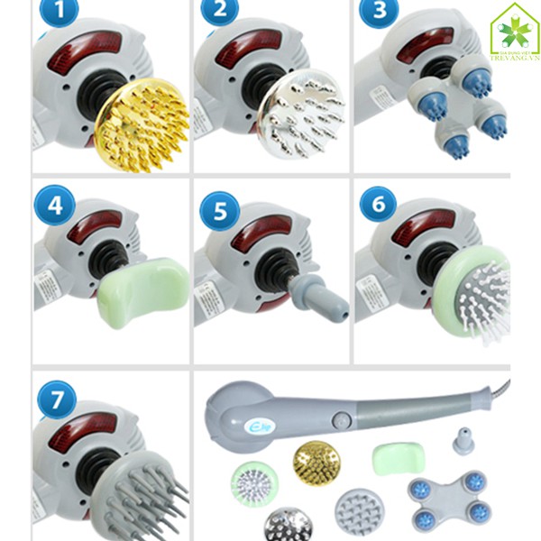 Máy Massage Hồng Ngoại 7 Đầu Magic King Massager Công Nghệ Nhật Chính Hãng Bảo Hành 12 Tháng