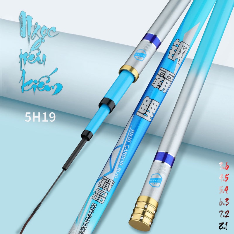 Cần câu đơn đài Ngọc Tiêu Kiếm 5H săn chép trắm trôi - Mika fishing official