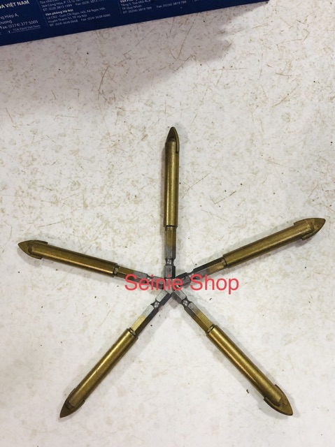 Mũi Khoan Gạch, Đá, Thạch cao 2 cạnh chuôi lục giác 6mm 8mm 10mm 12mm