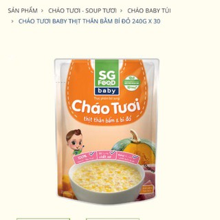 Cháo tươi baby thịt thăn bằm bí đỏ 240g
