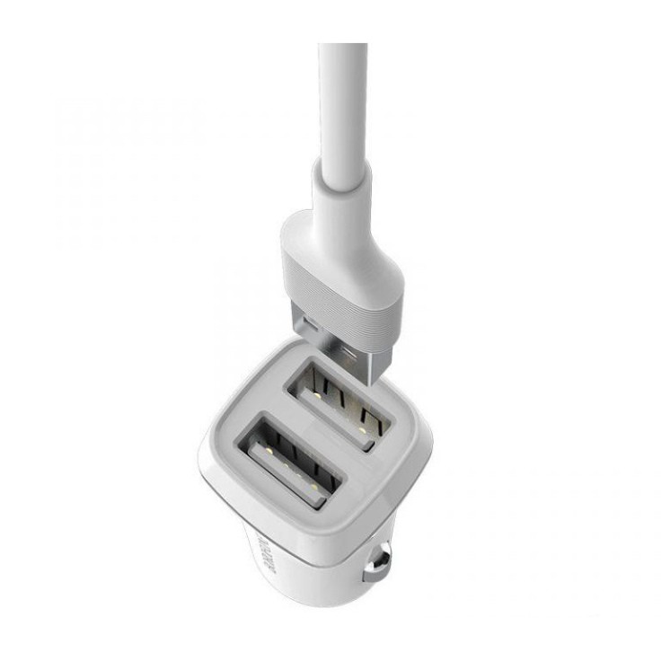 Bộ Cóc Cáp Sạc Xe Hơi BZ2 Cổng Lightning - 2 Cổng USB