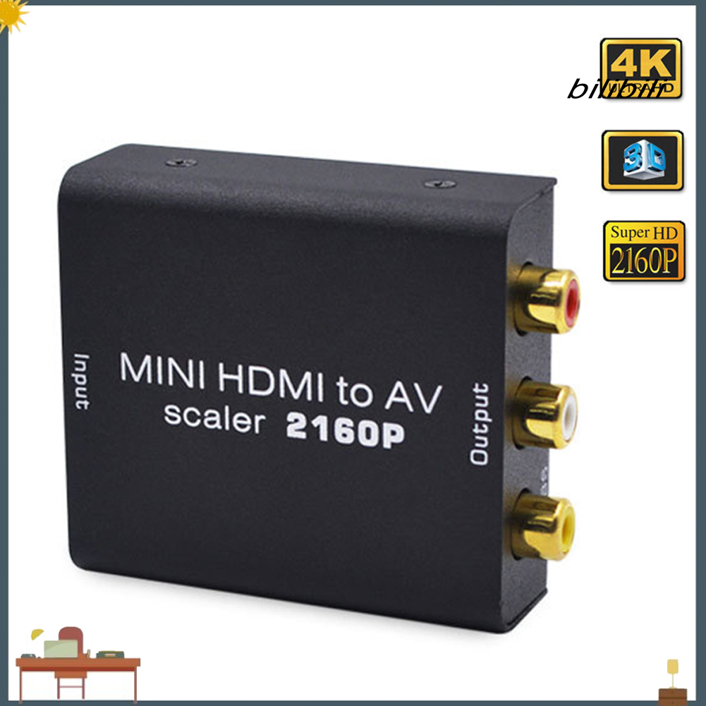 Bộ Chuyển Đổi Âm Thanh G1Bilibili Mini Hdmi-Compatible 1.4b Sang Av 4kx2k 1080p Sang 3rca Cvbs