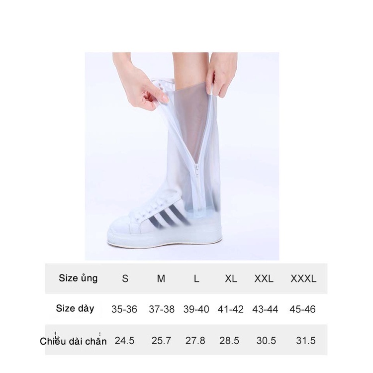 Ủng giày đi mưa thông minh chống nước - chống trượt cao cổ siêu bền