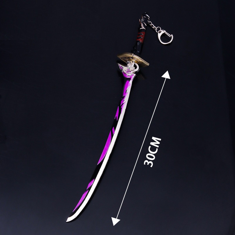 Mô hình móc khóa Kiếm của Lôi Thần Raiden Shogun game Genshin Impact 22-29cm