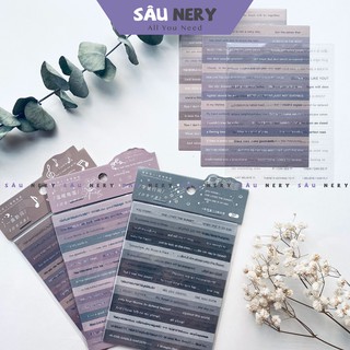 Sâu Nery - SN139 - Set QUOTES STICKER (khoảng 100 câu)