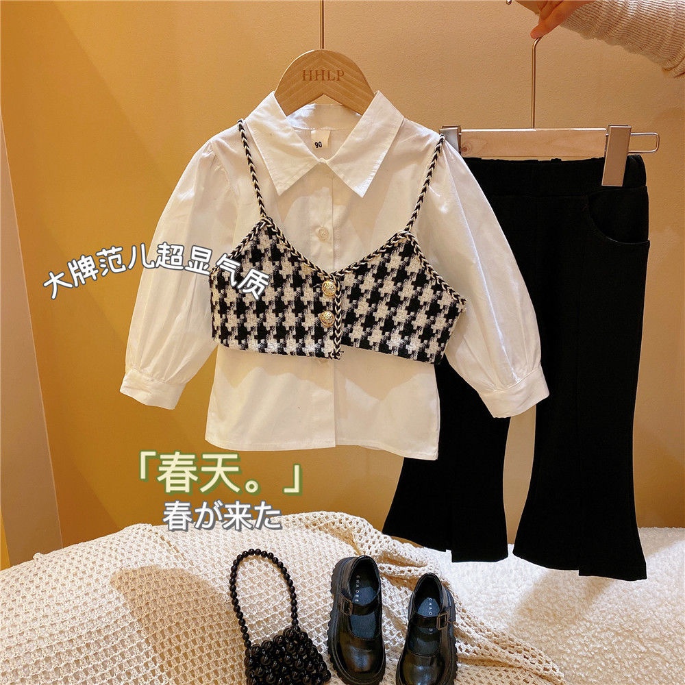 ✨Đốm✨ Bộ Đồ Thời Trang Mùa Xuân 2022 Phong Cách Phương Tây Dễ Thương Cho Bé Gái