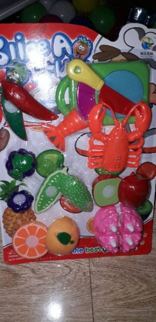 Bộ đồ chơi bếp trái cây và bánh kem bằng nhựa