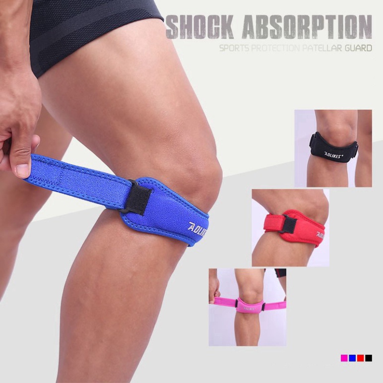 Đai Bó Gối Thể Thao, Băng Bảo Vệ Đầu Gối Silicon Aolikes Tập Gym Thể Hình Chạy Bộ Cao Cấp AL 7919