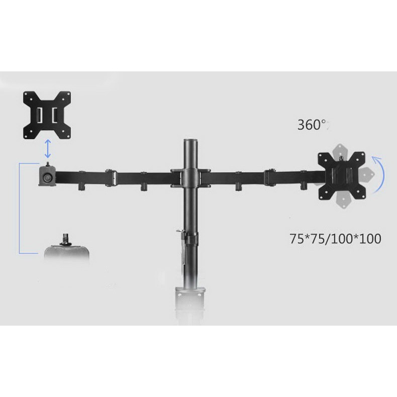 Giá Treo Màn Hình Máy Tính, Tivi-Tay Đỡ 2 Màn Hình 13-27 Inch MD6442/ML6442 | BigBuy360 - bigbuy360.vn
