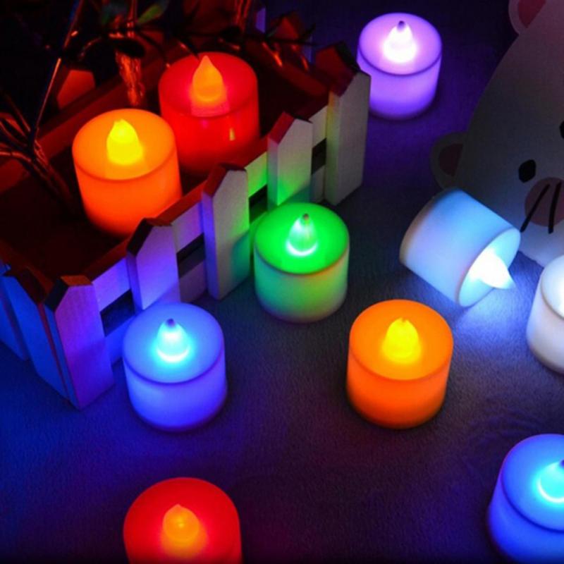 Đèn led hình nến tùy chọn màu sắc có thể tái sử dụng