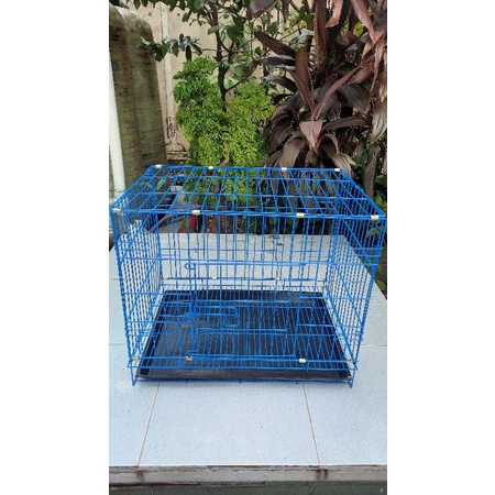 Chuồng chó mèo sắt tĩnh điện chống gỉ size M 40x60x50 loại dày dặn