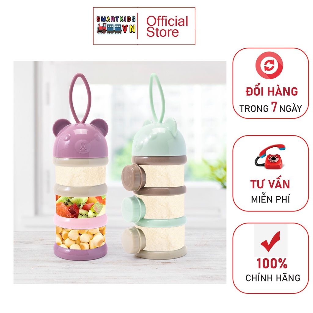 Hộp đựng sữa, chia sữa 3 ngăn. Bình chia sữa có quai cầm. Hộp đựng đồ ăn cho bé mang ra ngoài - HH171