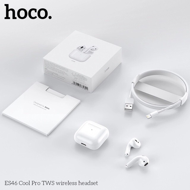 ✅CHÍNH HÃNG ✅Tai nghe True Wireless mini Hoco ES46 TWS Cool Pro V5.0,Định vị Tai nghe Popup,Đổi tên Cảm ứng Pin 250mAh