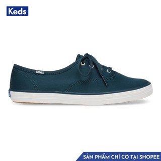 Giày Keds Nữ - Champion Cotton Sateen Dark Green - KD058938