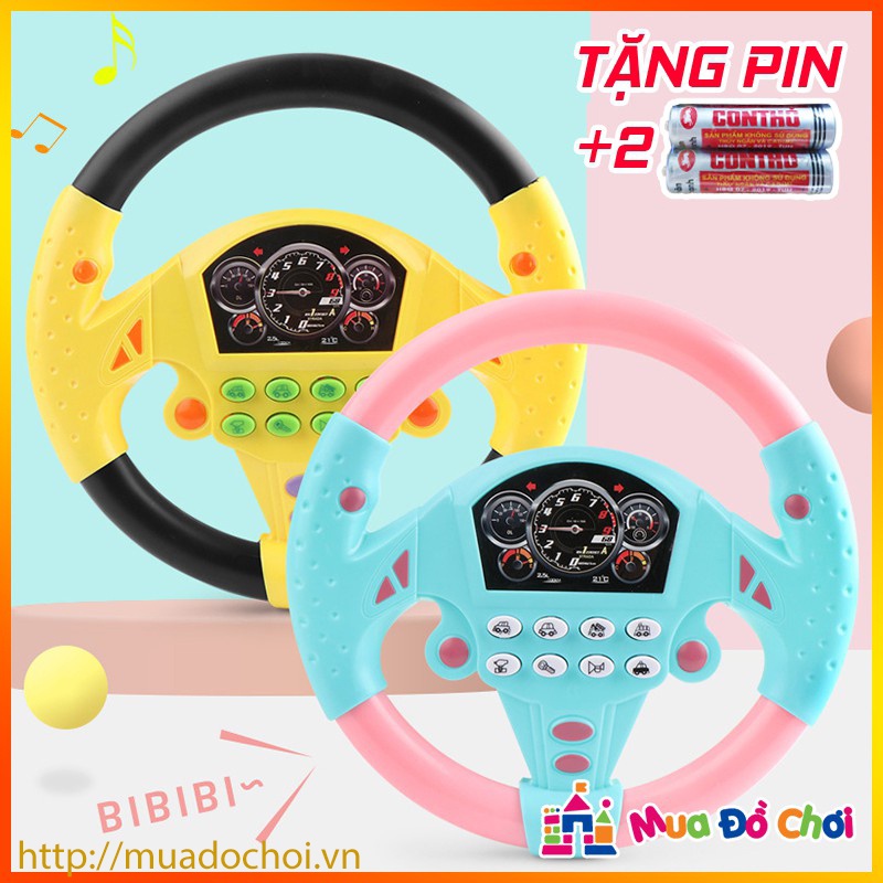 Đồ chơi vô lăng lái xe trẻ em có nhạc / Vô lăng đồ chơi/Tặng pin AA