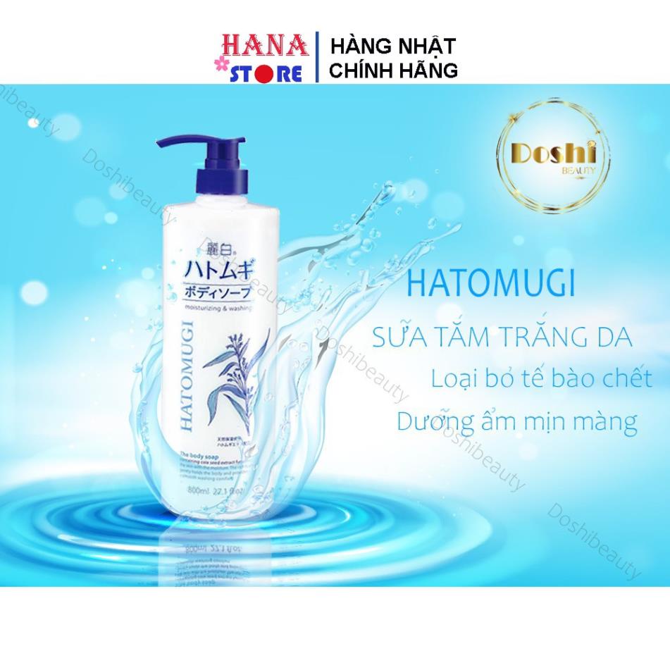 Sữa tắm trắng da Hatomugi Ý Dĩ Nhật Bản 800Ml