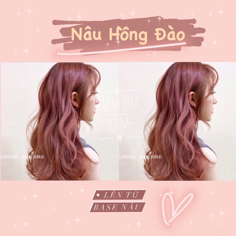 Thuốc nhuộm tóc Nâu hồng đào không tẩy