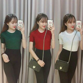 Áo len đũa cộc tay