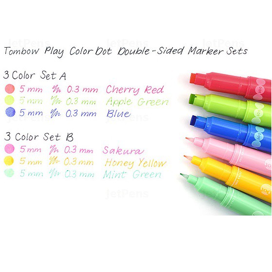 BỘ BÚT MARKER TRANG TRÍ 2 ĐẦU TOMBOW PLAY COLOR DOT