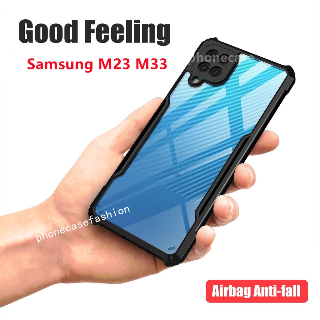 Ốp Điện Thoại Acrylic Cứng Trong Suốt Chống Sốc Cho Samsung Galaxy M23 M33 M53 #1