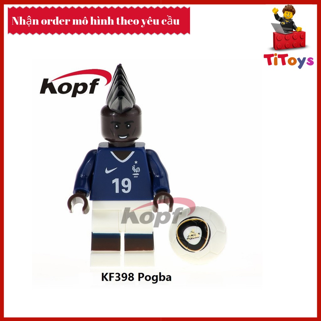 Minifigures các cầu thủ bóng đá messi ronaldo neymar pogba - Đồ chơi Lắp ghép Xếp hình Non Lego KF6032