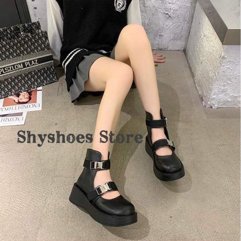 (Có Sẵn) Giày Lolita Mary Jane Kiểu dáng sandal đế cao 5cm | BigBuy360 - bigbuy360.vn