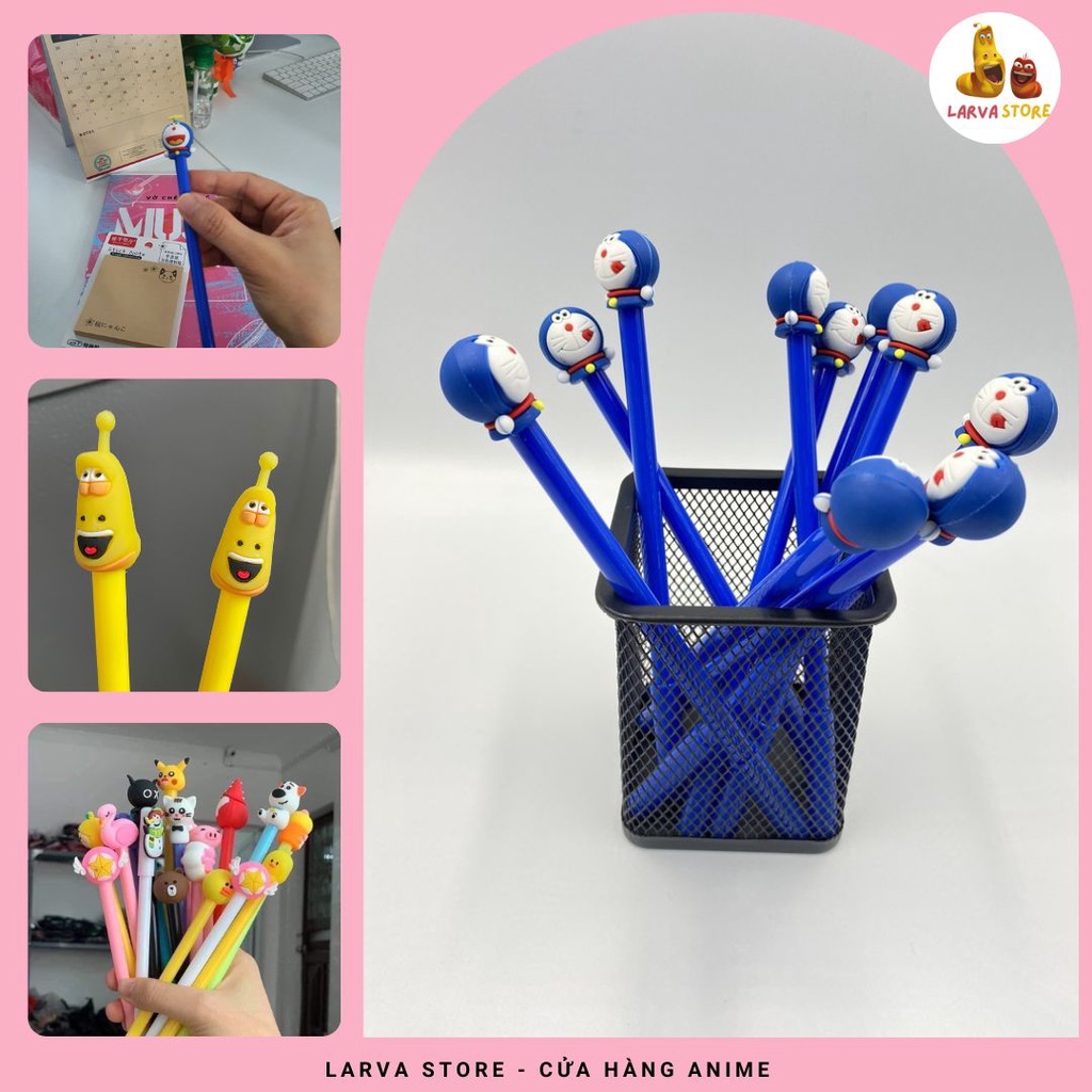 Bút viết hình Doraemon (Đô rê mon) - Bút Bi Doremon, Bút hoạt hình bút dễ thương bút kute viết gel màu đen, ngòi: 0.38mm