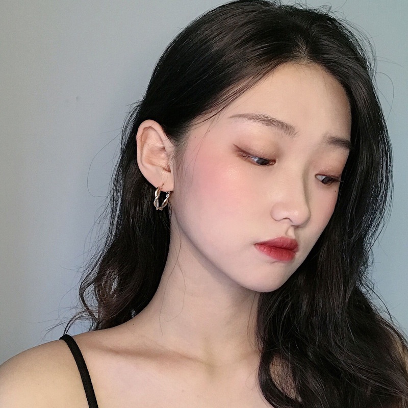 Khuyên Tai Dạng Xoắn Phong Cách Hàn Quốc Cổ Điển Thời Trang Đường Phố